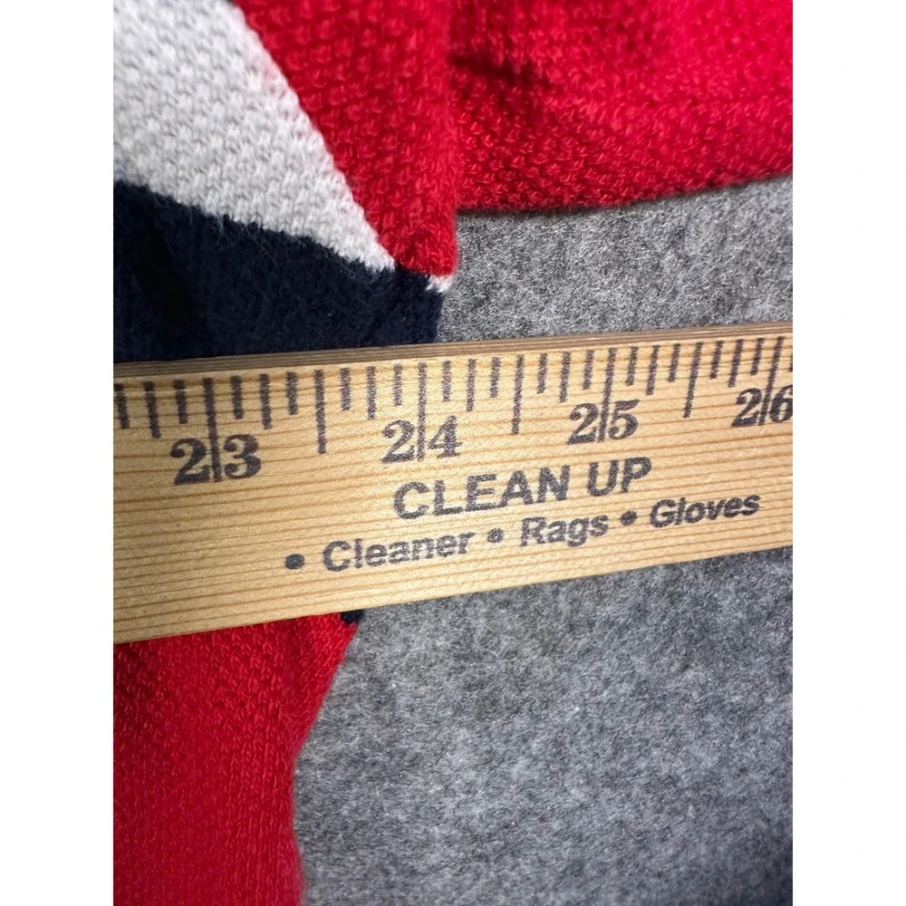 Polo Ralph Lauren Mens XL Red Navy Blue White Striped‎ Pique Cotton Polo Shirt